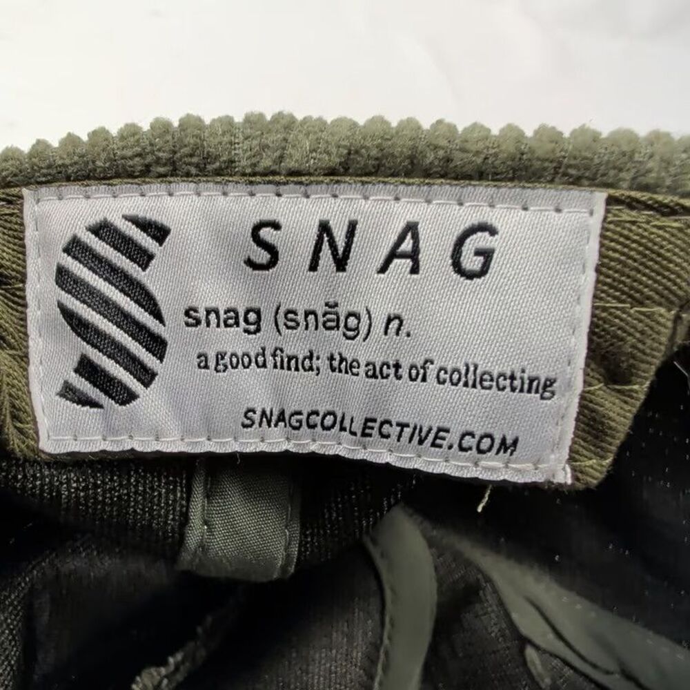 Snag Collective Mushroom Hat Corduroy Rope Olive Green Embroidered Snapback NWT - Picture 10 of 10